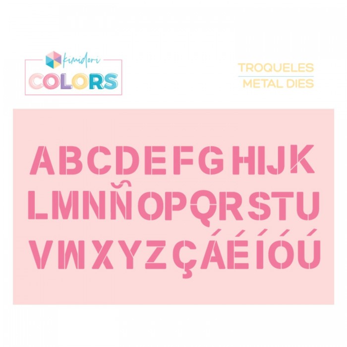 Troquel Alfabeto Stencil Kimidori Colors TQKM000176