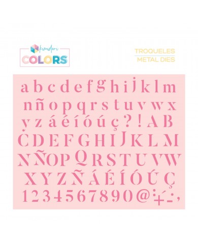 Troquel Alfabeto Stencil Butler Kimidori Colors TQKM000183