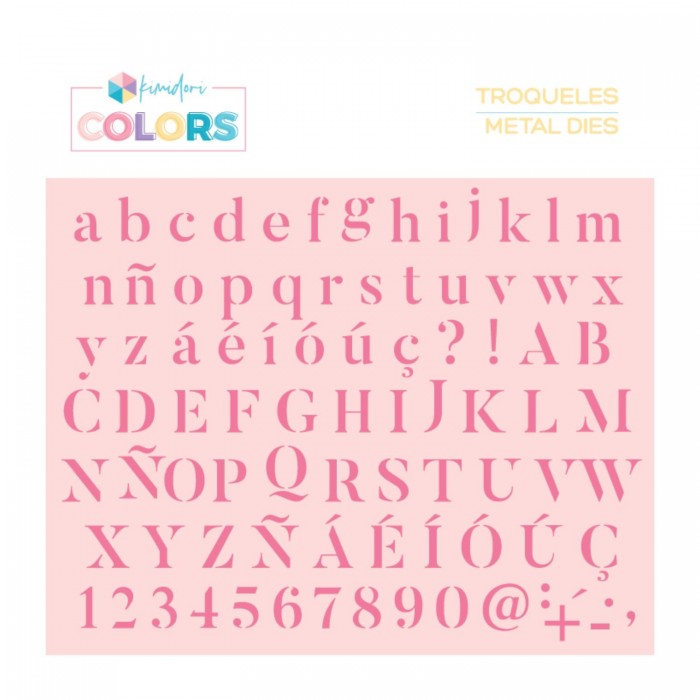 Troquel Alfabeto Stencil Butler Kimidori Colors TQKM000183