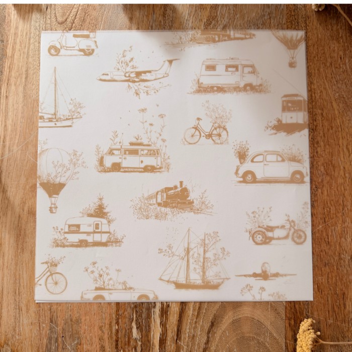 Kit 2 papeles vellum estampados 30,5 x 30,5 cm - Nómada