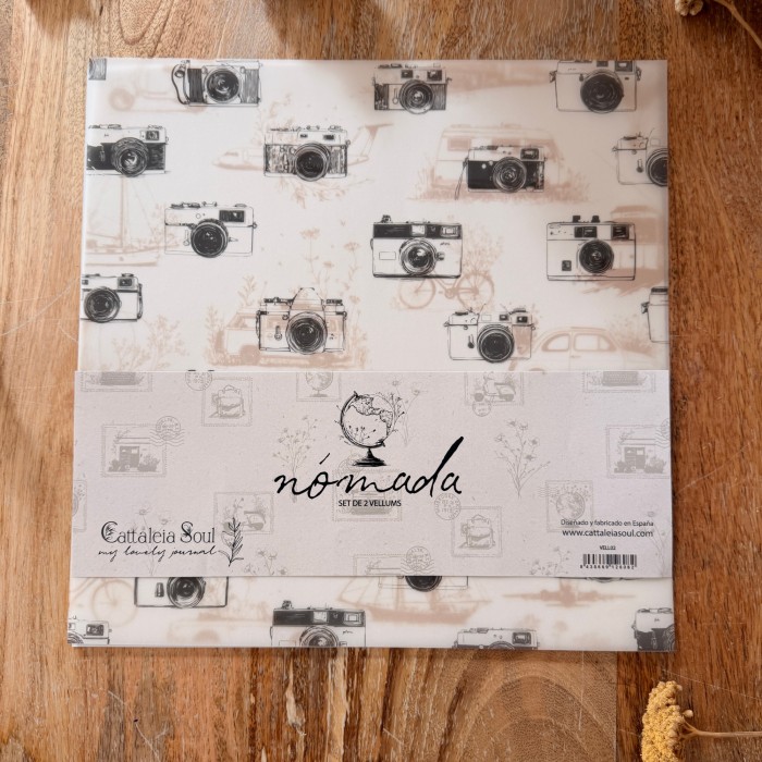 Kit 2 papeles vellum estampados 30,5 x 30,5 cm - Nómada