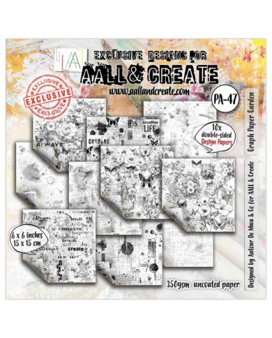 Colección de papeles AALL and Create: Paper Pad 47 - Graph Paper Garden