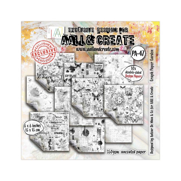 Colección de papeles AALL and Create: Paper Pad 47 - Graph Paper Garden