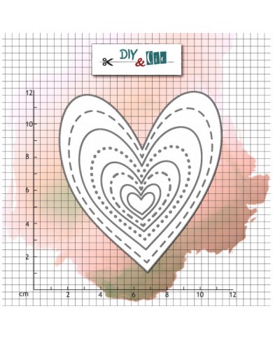 Troquel corazon en varios tamaños