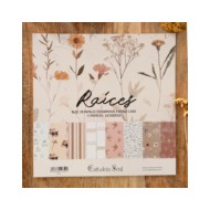 Kit 12 papeles estampados a DOBLE cara 30,5 x 30,5 cm - Raices