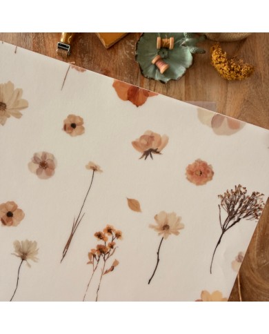 Kit 2 papeles vellum estampados 30,5 x 30,5 cm - Raíces