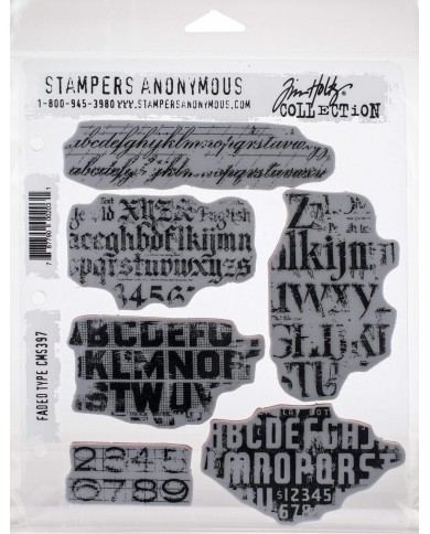Tim Holtz Sellos de caucho FADED TYPE CMS397