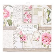 LETTERS & FLOWERS Pad de papeles de 30.5x30.5cm