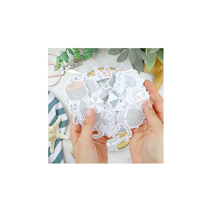 Recortables Holidadis Ilustrations die-cuts set | Alúa Cid