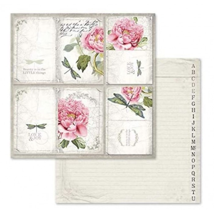 LETTERS & FLOWERS Pad de papeles de 30.5x30.5cm