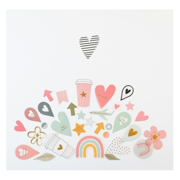 Mintopia - A volar - Die cuts de vellum con foil 36 piezas
