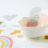 Mintopia - A volar - Die cuts de vellum con foil 36 piezas