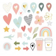 Mintopia - A volar - Die cuts de vellum con foil 36 piezas