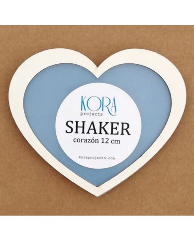 Shaker en forma de corazón de 12 x 9 cm