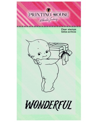 Sello acrílico Presents - 9x6 cm