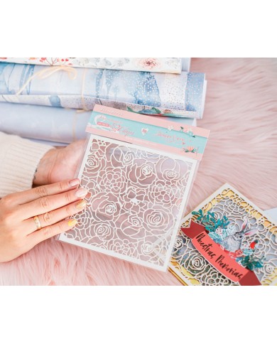 Johanna Rivero - Chipboard Madera Cuadrado De FLORES SCB35