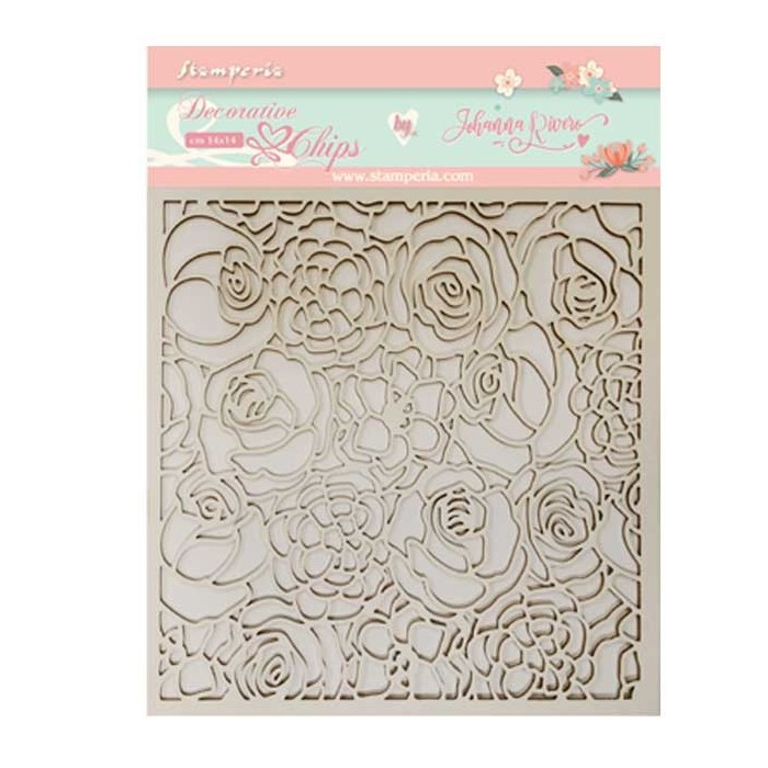 Johanna Rivero - Chipboard Madera Cuadrado De FLORES SCB35