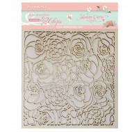 Johanna Rivero - Chipboard Madera Cuadrado De FLORES SCB35