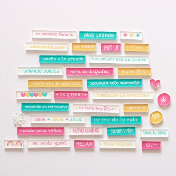 Set de adornos de metacrilato- Lo mejor - 35 piezas AVKM000141