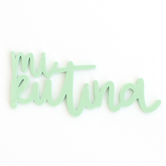 Título de metacrilato Kimidori Colors Mi rutina Verde