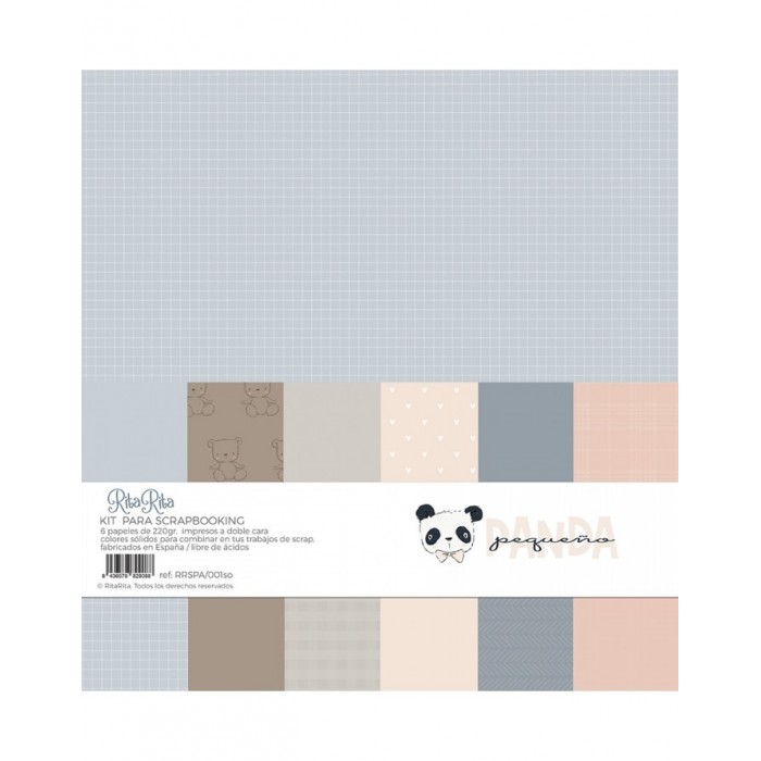 Bloc de Papeles - Sólidos- Colección Pequeño Panda