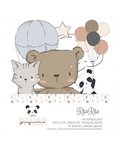 Set de Troquelados Panda - Colección Pequeño Panda