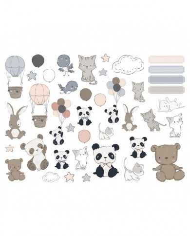 Set de Troquelados Panda - Colección Pequeño Panda