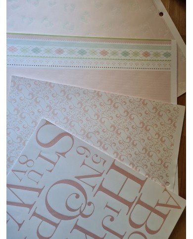 Set x 4 papeles surtidos - letras