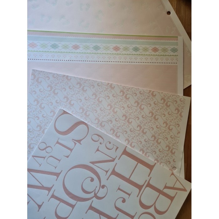 Set x 4 papeles surtidos - letras