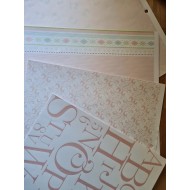 Set x 4 papeles surtidos - letras