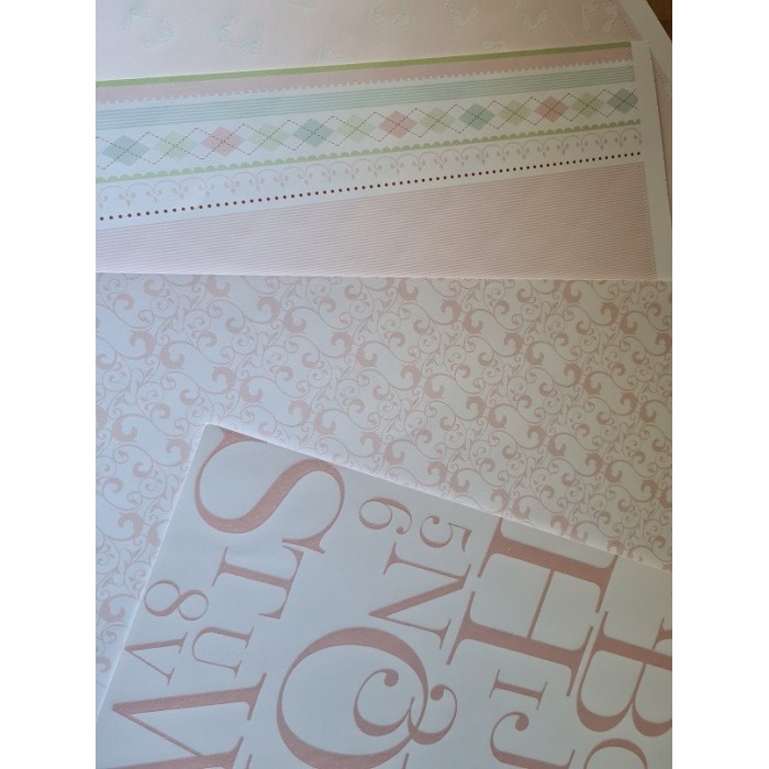 Set x 4 papeles surtidos - letras