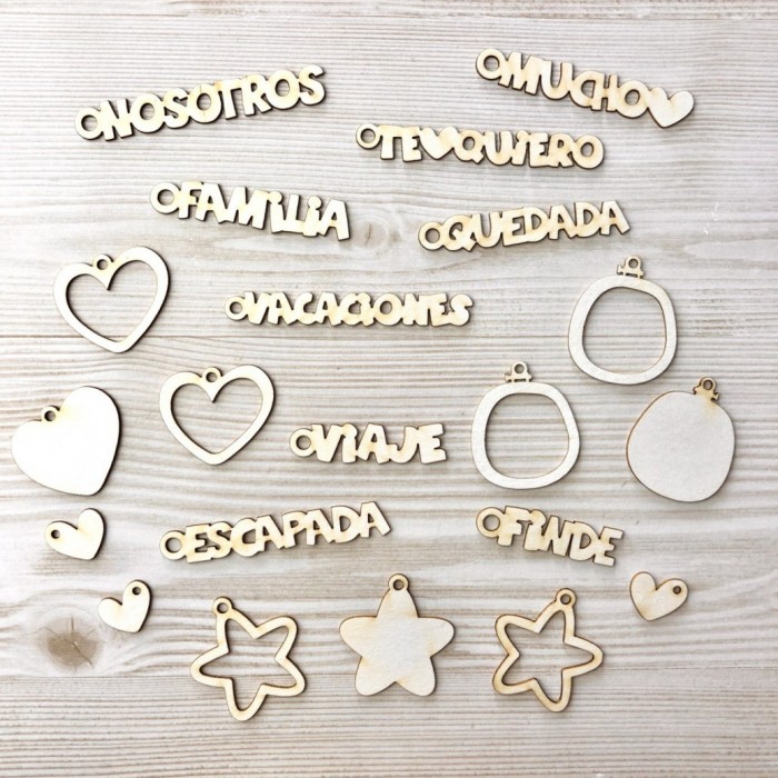 Set de maderitas colgantes GigietMoi 100663