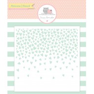 Stencil Lluvia de corazones Gigietmoi