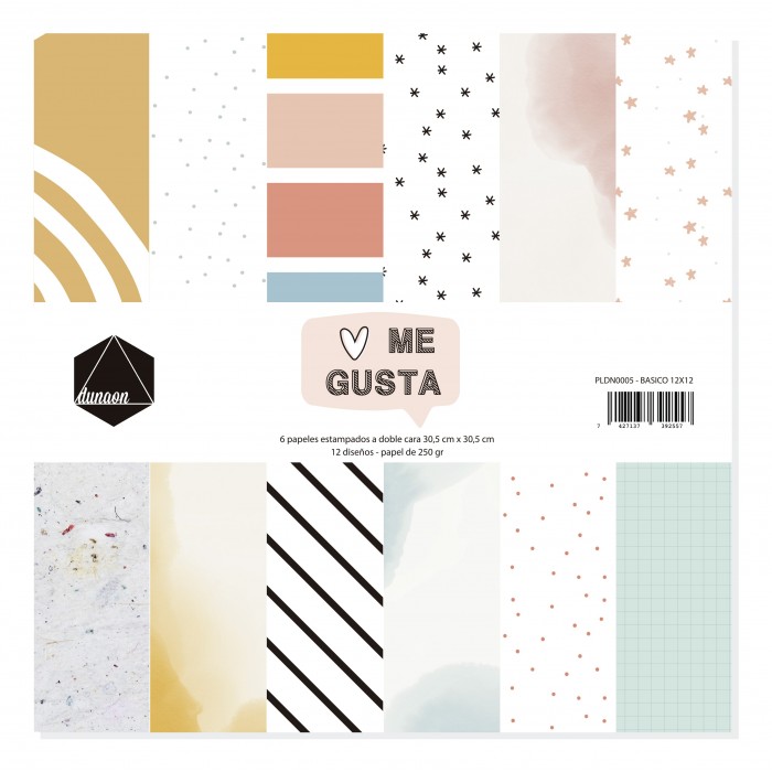 Kit 6 PAPELES BÁSICOS Megusta DUNAON