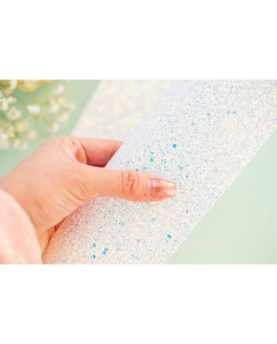 Johanna Rivero Ecopiel IRIDIS BLANCA Destellos Brillantes Tornasol