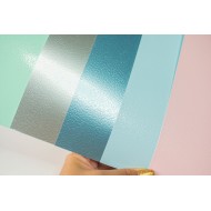 5 Cartulinas BRILLOS- Satinado TEJIDO RUGOSO PACK X5 Pasteles (Johanna Rivero)