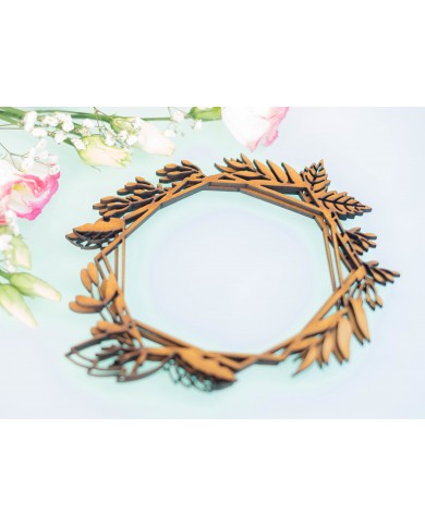 SHAKER MADERA “Marco Geométrico Flor” Circulo De Amor, Johanna Rivero JR0001