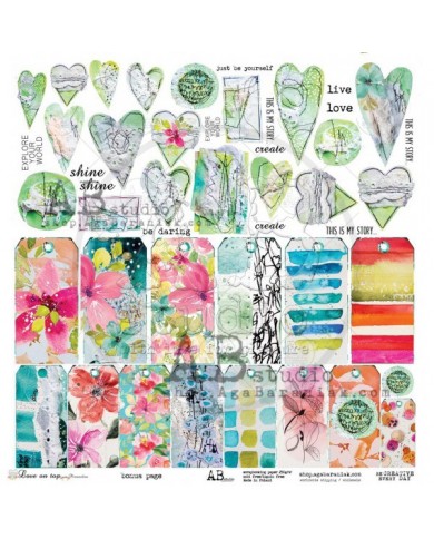 Papeles 8 doble faz mas 1 hoja de recortables "Love on Top" by Mimamolina & ABstudios