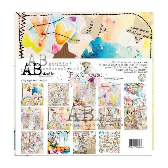 Bloc de Papeles 7 a doble faz Pixie Dust by TandiArt & ABstudios