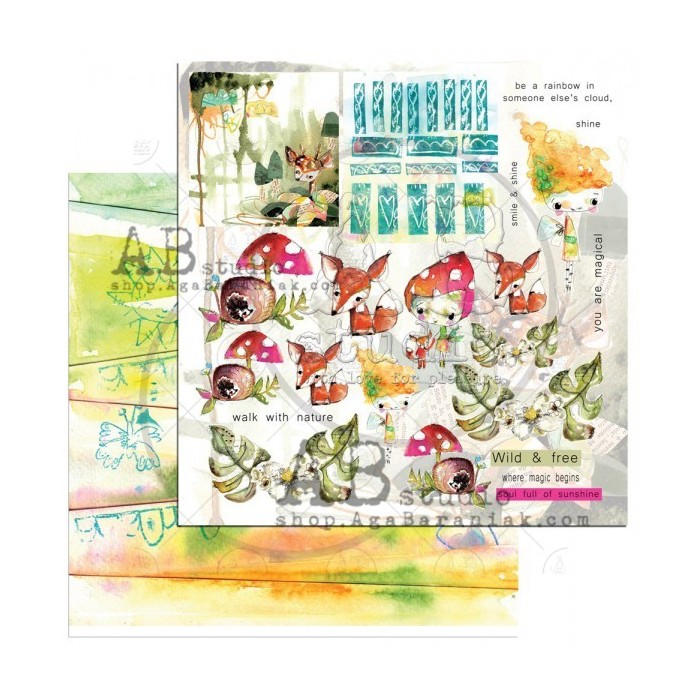 Bloc de Papeles 7 hojas doble faz "Magic whispers of fairytales" ABstudio