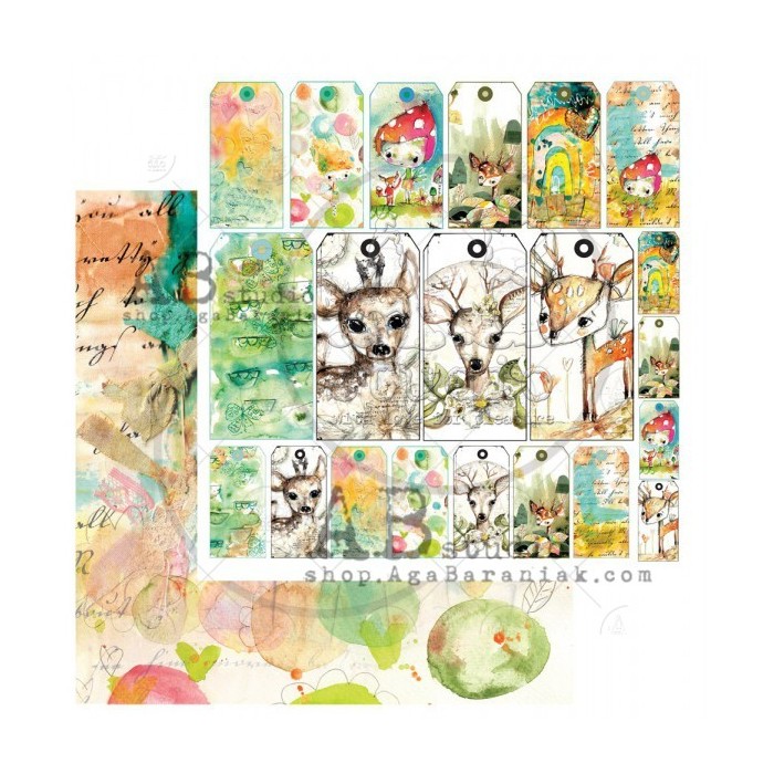 Bloc de Papeles 7 hojas doble faz "Magic whispers of fairytales" ABstudio