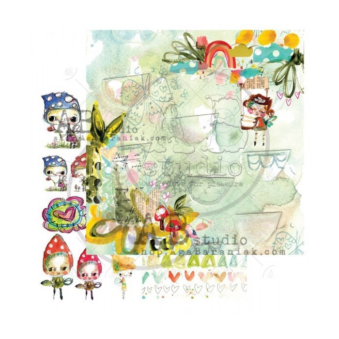 Bloc de Papeles 7 hojas doble faz "Magic whispers of fairytales" ABstudio