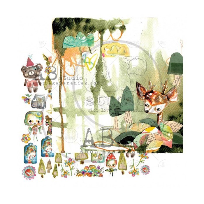 Bloc de Papeles 7 hojas doble faz "Magic whispers of fairytales" ABstudio