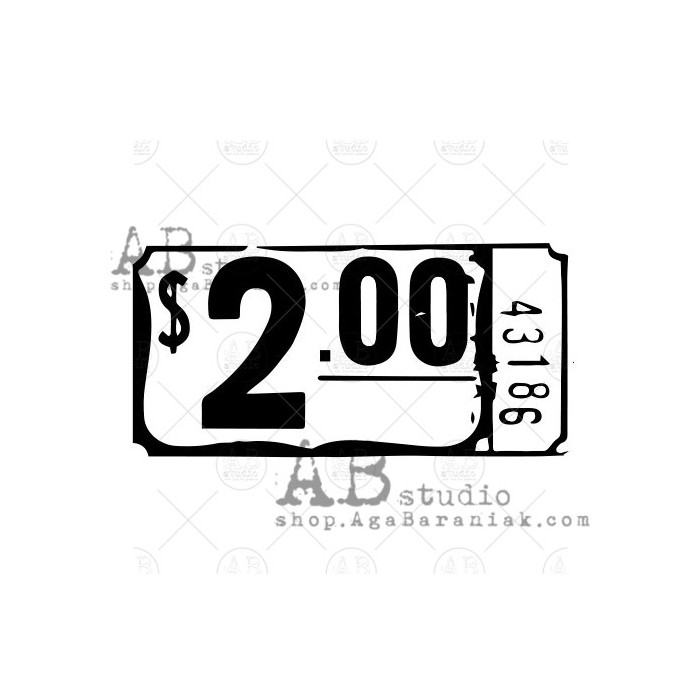 Rubber Stamp ID-749 "ticket"