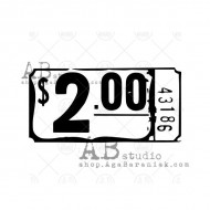 Rubber Stamp ID-749 "ticket"