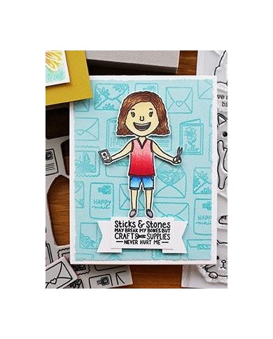 Background Stamp Happy Mail Simon Hurley HUR75516
