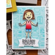 Background Stamp Happy Mail Simon Hurley HUR75516