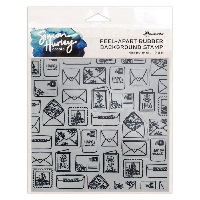 Background Stamp Happy Mail Simon Hurley HUR75516