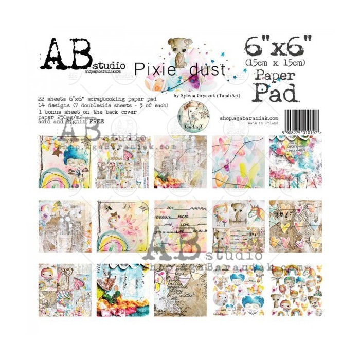 Papeles Pixie Dust by TandiArt & ABstudios 15x15