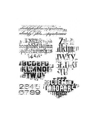 Tim Holtz Sellos de caucho FADED TYPE CMS397